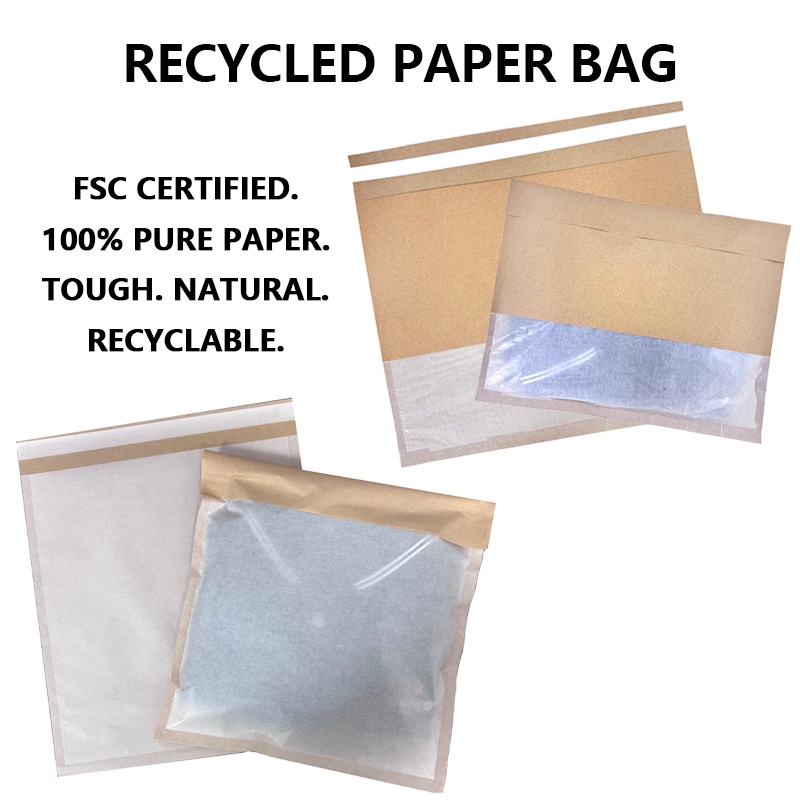 Niestandardowa torba papierowa z recyklingu z okienkiem ze szkła zyskuje popularność na rynku zrównoważonych opakowań
