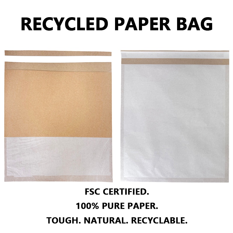 Niestandardowa torba papierowa z recyklingu do zrównoważonego pakowania