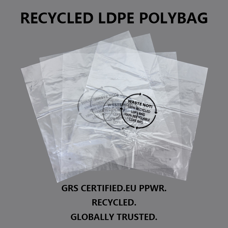 Torby do pakowania z recyklingu LDPE z certyfikatem GRS